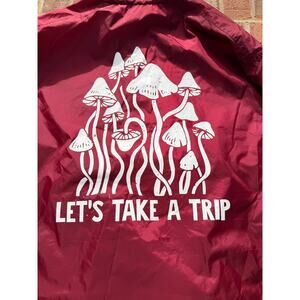 Let's Take a‎ Trip Mushroom Red Windbreaker by Tri-Mountain Men's XL